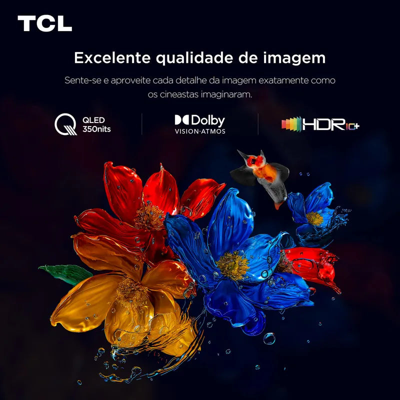 TCL 50 Polegadas QLED 4K + Dolby Atmos Dolby Vision 50P7K