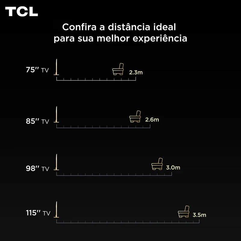 TCL 50 Polegadas QLED 4K + Dolby Atmos Dolby Vision 50P7K